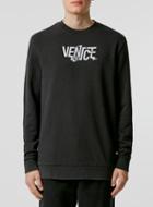 Topman Mens Washed Black Venice Sweatshirt