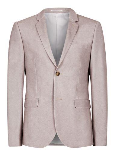 Topman Mens Pink Jersey Skinny Fit Blazer
