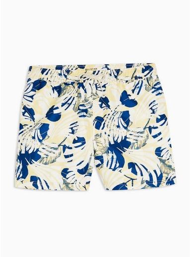 Selected Homme Mens Selected Homme Yellow 'tokyo' Print Swim Shorts