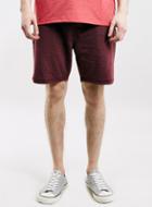Topman Mens Red Burgundy Marl Jersey Shorts