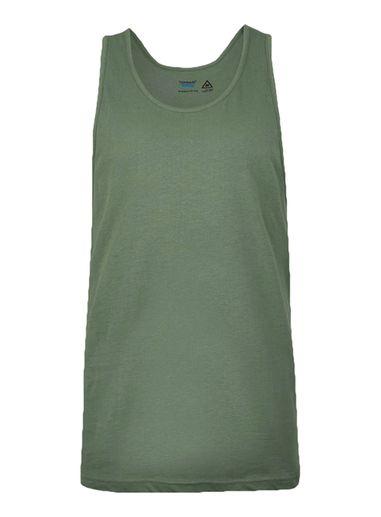 Topman Mens Green Khaki Slim Fit Tank Top