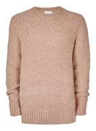 Topman Mens Ltd Stucco Pink Textured Relaxed Fit Sweater
