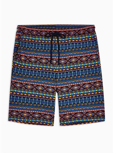 Topman Mens Purple Printed Shorts