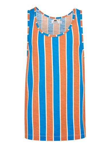 Topman Mens Red Vertical Stripe Tank