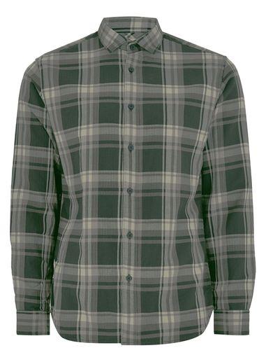 Topman Mens Selected Homme Khaki Check Shirt