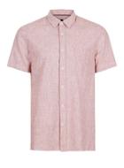 Topman Mens Pink Light Burgundy Linen Casual Shirt