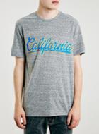 Topman Mens Grey Slubby Cali Slubby Crew T-shirt