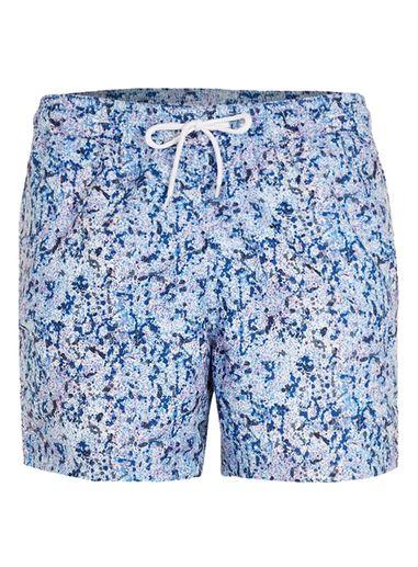 Topman Mens Blue Ink Splat Swim Shorts