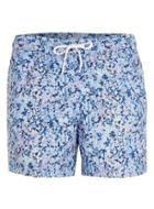 Topman Mens Blue Ink Splat Swim Shorts