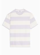 Topman Mens Lilac Block Stripe T-shirt