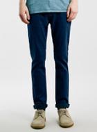 Topman Mens Blue Coated Stretch Skinny Selvedge Jeans
