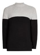 Topman Mens Grey Gray And Black Turtle Neck Sweater