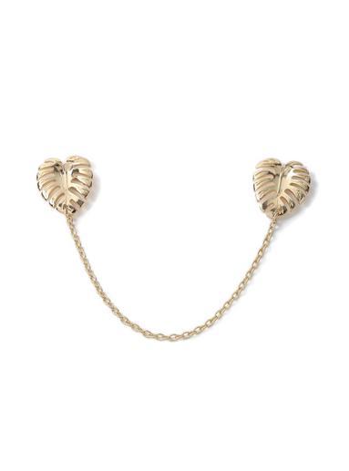 Topman Mens Gold Leaf Collar Tips*