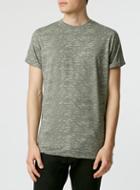 Topman Mens Green Burnout Roller T-shirt