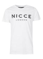 Topman Mens Nicce White Perforated Logo T-shirt