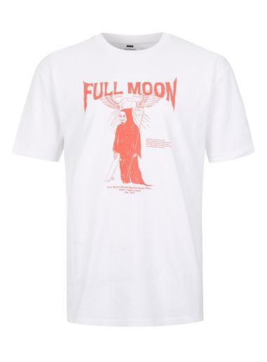 Topman Mens White Full Moon Print Oversized T-shirt
