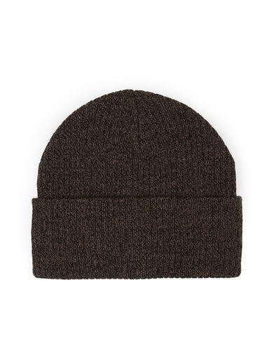 Topman Mens Black And Brown Twist Beanie Hat