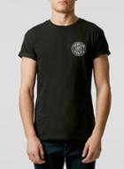 Topman Mens Black Brooklyn Print Roller Fit T-shirt