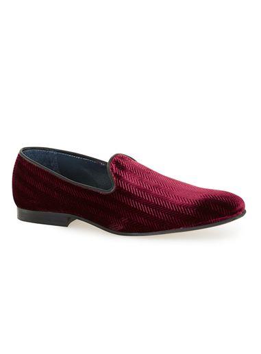 Topman Mens Red Velvet Loafers