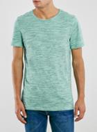 Topman Mens Green Mint Spacedye Texture T-shirt