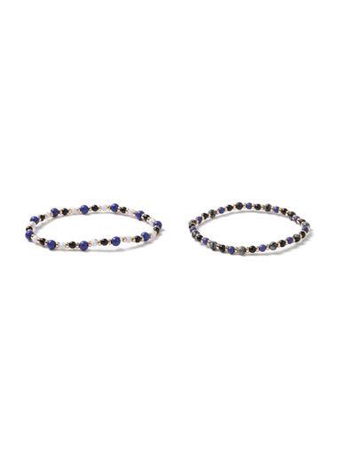 Topman Mens Navy Bead Bracelets*