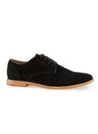 Topman Mens Black Faux Suede Lace Up Shoes