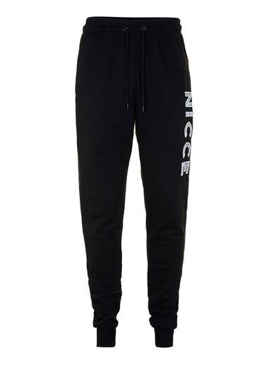 Topman Mens Nicce Black Contrast Logo Joggers
