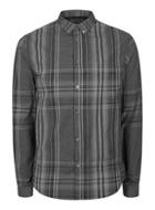 Topman Mens Hoxton Shirt Company Grey Wide Check Shirt*