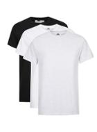 Topman Mens Gray, White And Black Slim T-shirt Multipack*