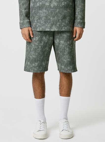 Topman Mens Black Aaa Mono Rain Print Shorts