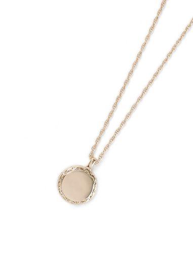 Topman Mens Gold Framed Disc Necklace*