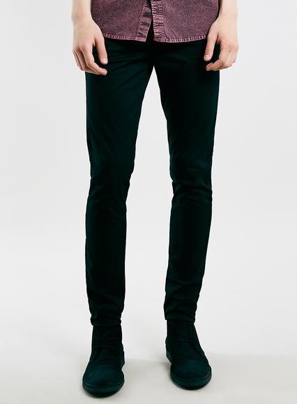 Topman Mens Black Blk Spray On Chinos