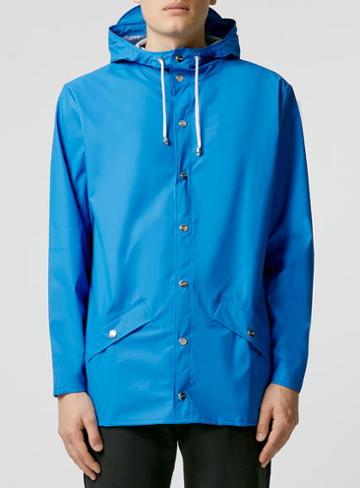 Topman Mens Rains Blue Rain Jacket