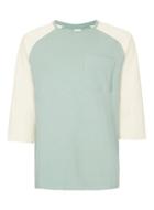 Topman Mens Multi Ltd Green And White Baseball T-shirt
