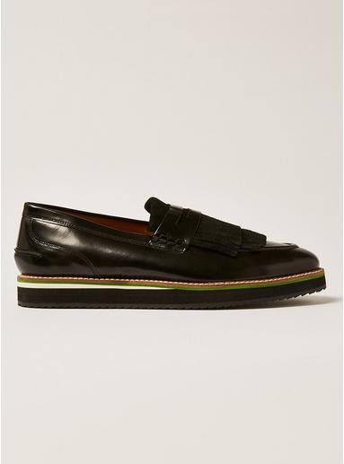 Topman Mens Black Prism Loafers