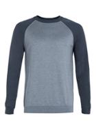Topman Mens Blue Navy Raglan Crew Neck Sweater