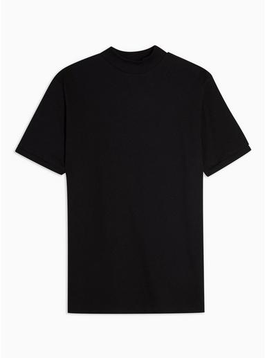 Topman Mens Black Turtle Neck T-shirt
