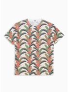 Topman Mens Multi Floral Paradise Stripe T-shirt
