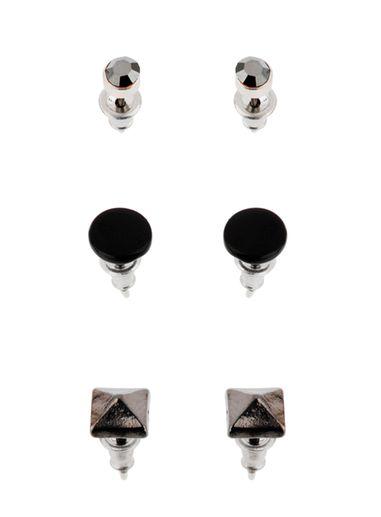 Topman Mens Grey Pyramid Earring Pack*