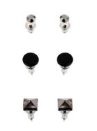 Topman Mens Grey Pyramid Earring Pack*