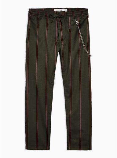 Topman Mens Khaki Stretch Skinny Trousers