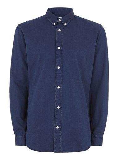 Topman Mens Selected Homme Blue Denim 'nolan' Shirt