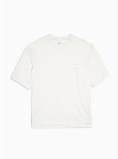 Topman Mens Cream Textured T-shirt