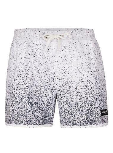 Topman Mens White Nicce Speckled Swim Shorts