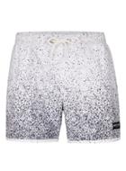 Topman Mens White Nicce Speckled Swim Shorts
