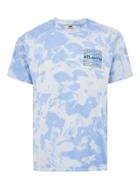 Topman Mens Blue Tie Dye Print T-shirt