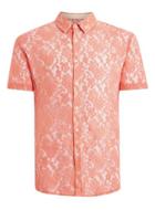Topman Mens Multi Rose Lace Short Sleeve Shirt