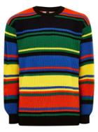 Topman Mens Multi Neon Rainbow Stripe Sweater