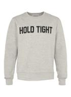 Topman Mens London Co. Grey Marl Hold Tight Slogan Sweatshirt*