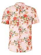 Topman Mens Pink Hawaiian Shirt